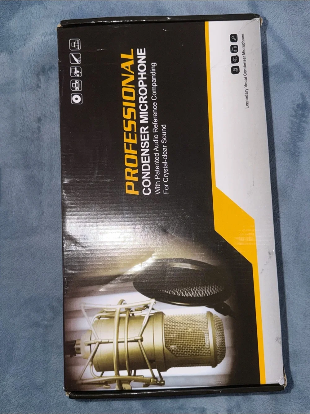 Professional Condenser Microphone - Black & Gold
